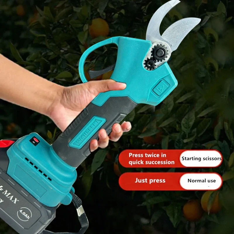 JAUHI 30mm Brushless Electric Pruner Shear 2 Gears Cordless Fruit Tree Bonsai Pruning Electric Scissors For Makita 18V Battery