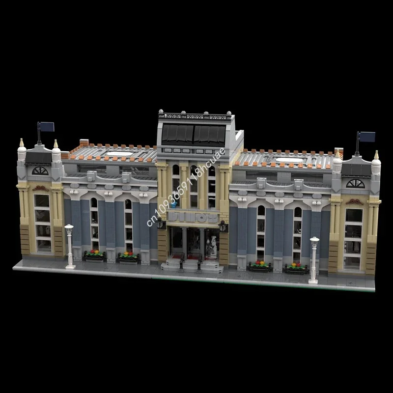 

4137 деталей MOC: Выставочный зал динозавров, альтернативная модульная конструкция, строительные блоки, рождественский подарок, творческое самовыражение, DIY