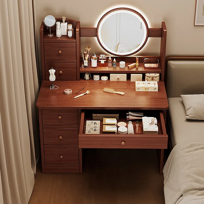 

Makeup Bedroom Dressing Table Cosmetics Storage Vintage Beauty Dressing Table Luxury Modern Comoda Pra Quarto Chinese Furniture