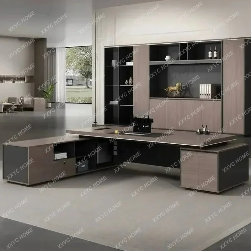 NQ52 Executive Office Desks Luxury Asthetic L Shaped Adjustable Office Desks Organizers Escritorio Oficina Trendy