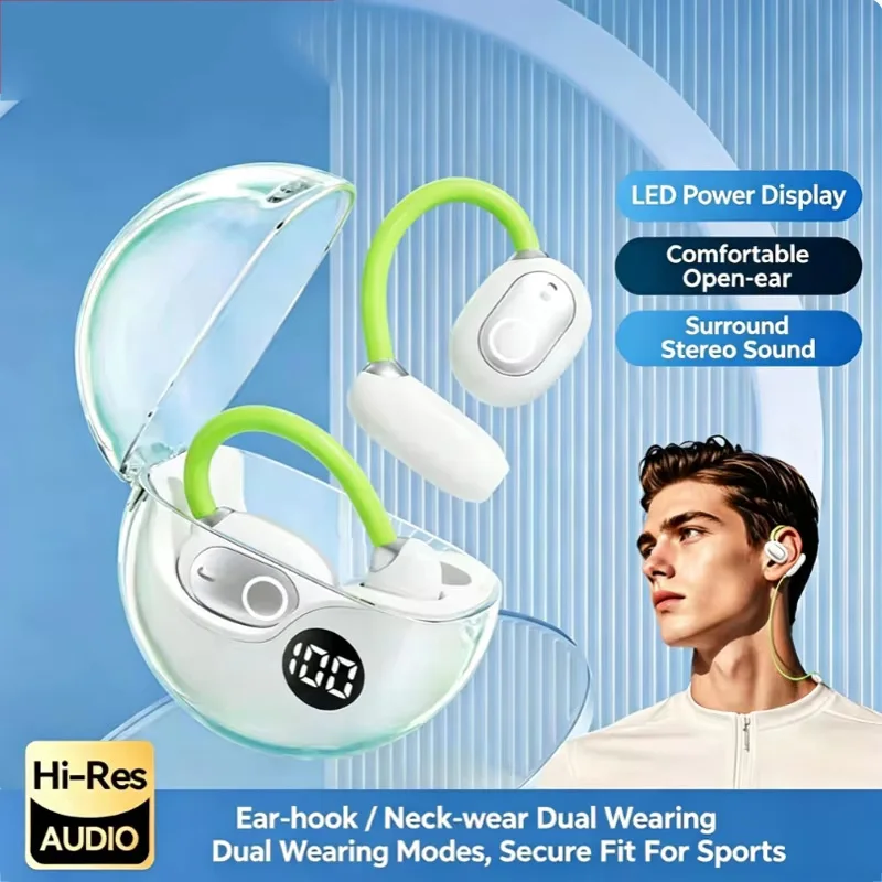 Nouveaux écouteurs Bluetooth pour l'interprétation simultanée, dispositif de traduction à oreille ouverte pour les voyages à l'étranger