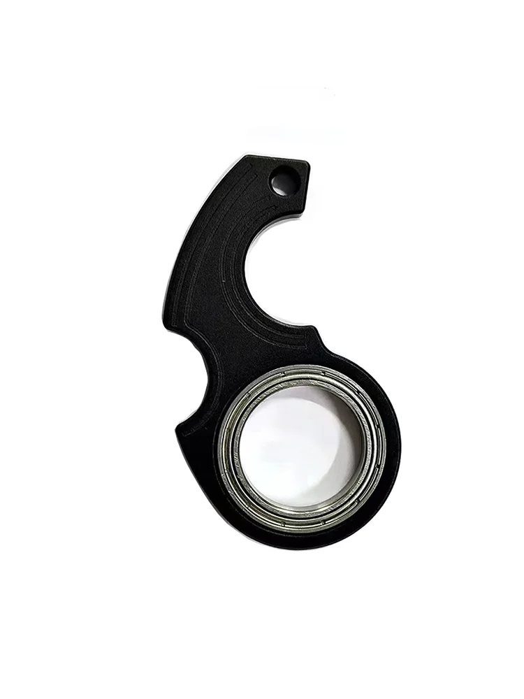 Porte-clés couteau à griffe pivotante, 1 pièce, Spinner à doigt, Texture de Grain métallique de haute qualité