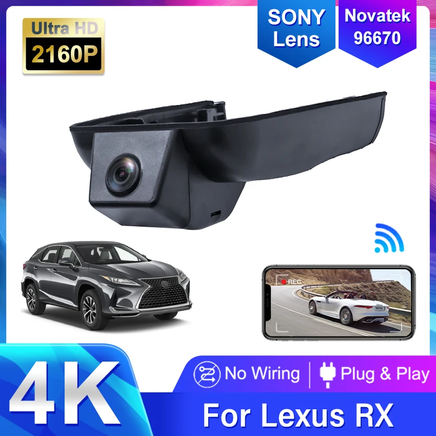 4K 2160P Car DVR Plug and Play Dash Cam Camera UHD Night Vision WiFi & APP Video Recorder For Lexus RX RX200T RX300 RX450H IS300