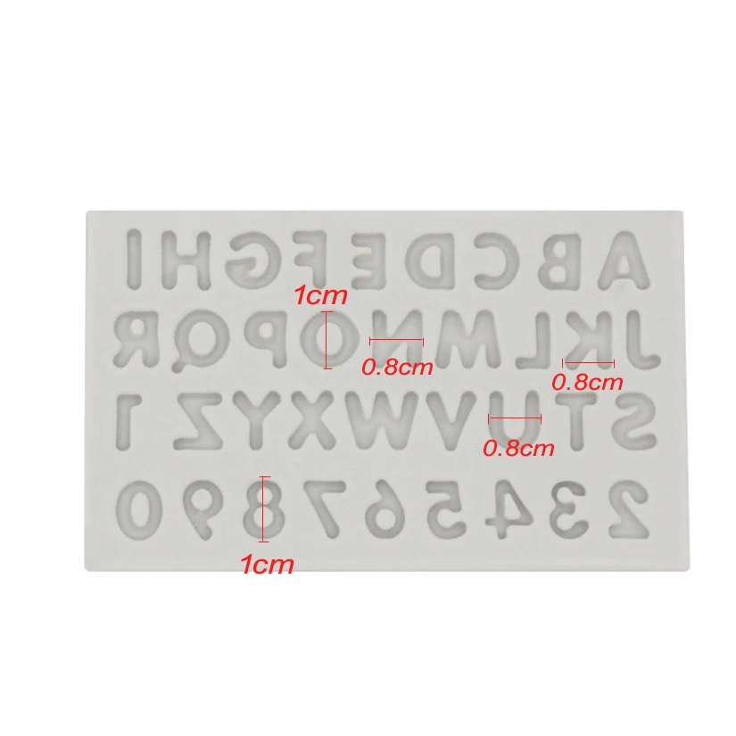 Numbers Capital Letters Silicone Sugarcraft Mold Chocolate Cupcake Baking Fondant Cake Decorating Tools