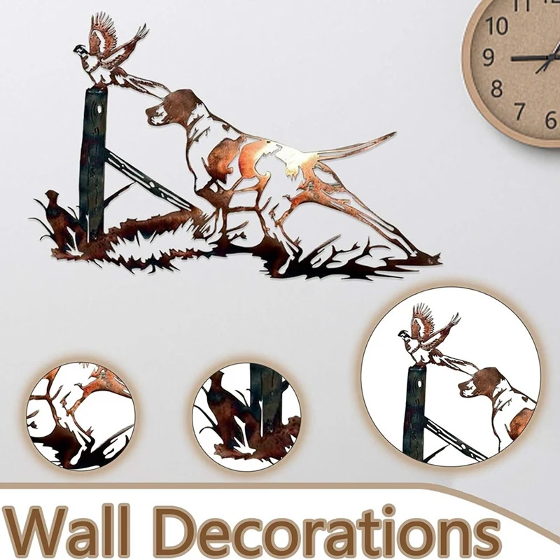 1 Pcs Shoulder Artist's Wall Art Sculpture Mallard Hunting & Trout Fishing Wall Decoration Gift