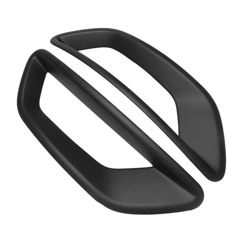 DT17 2PCS Front Fog Light Cover Frame for Great Wall Cannon GWM Poer Ute 2019-2022 Black Plastic Car Styling