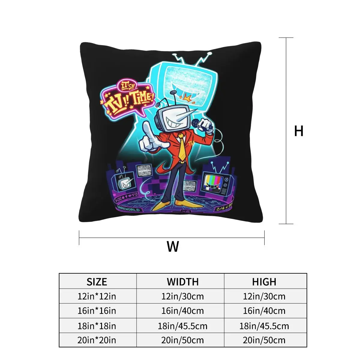 Deltarune Mr Tenna's TV Time Square Pillowcase Cushion Cover Pillow Case Throw Pillow Cover for Home Bedroom Car