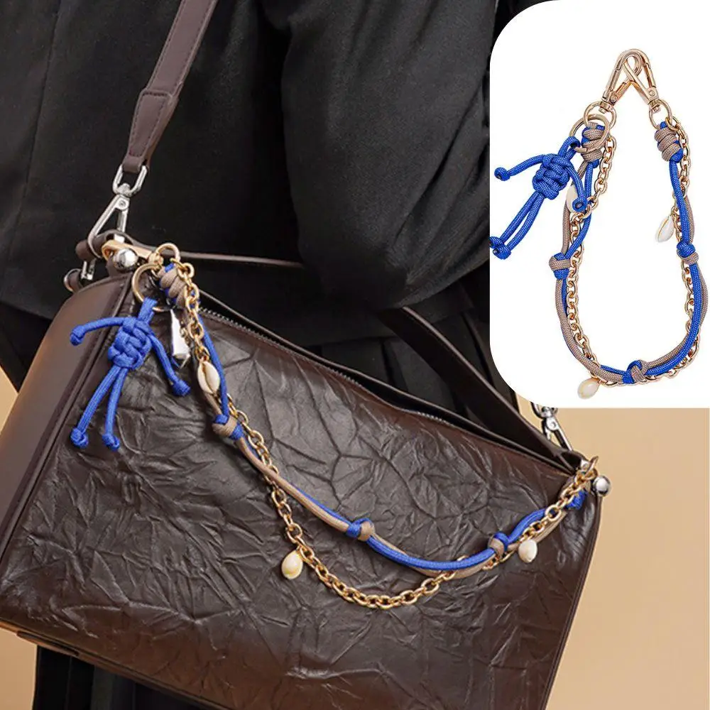 

Light Luxury Hand-Woven Bag Pendant Chain Multi-Functional Bags Hanging Decoration Keychain Clothing Accessories Weave Lanyard
