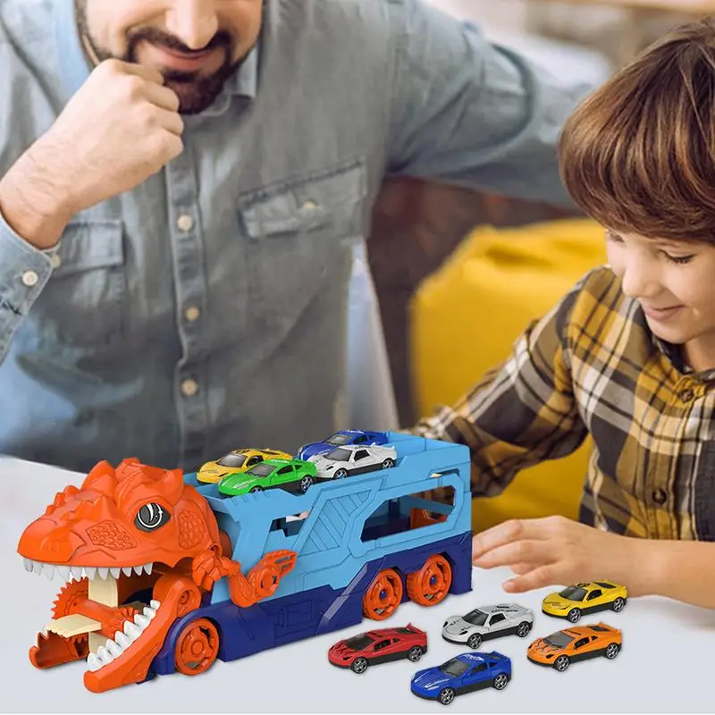 Dinosaur Transforming Toys Creative Animal Car Toys Dinosaur Toy Cars Multipurpose Dinosaur Transporter Truck Dinosaur Devouring