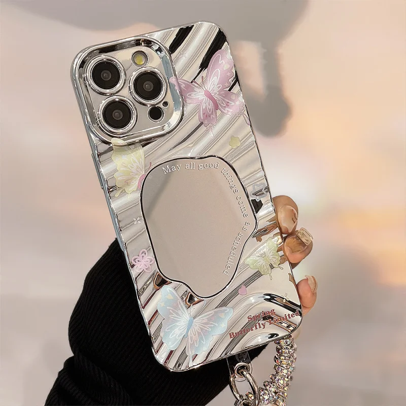 

Colorful ButterflyiPhone15Mobile phone shell for iphone17Advanced Sense11Mirror13promaxApplicable16The chain is stiff