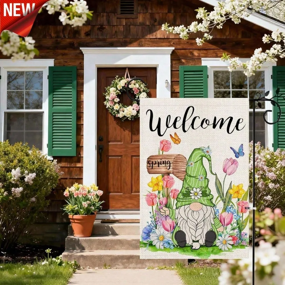 

Outdoor Garden Flag 12x18 Inch Double Sided Seasonal Spring Summer - Farmhouse Rustic Welcome Banner With Vibrant Colors For Porch Patio Lawn Decor, Whimsical Fantasy Front Door Holiday Gift, Housewarming Decoration No Flag Pole Included