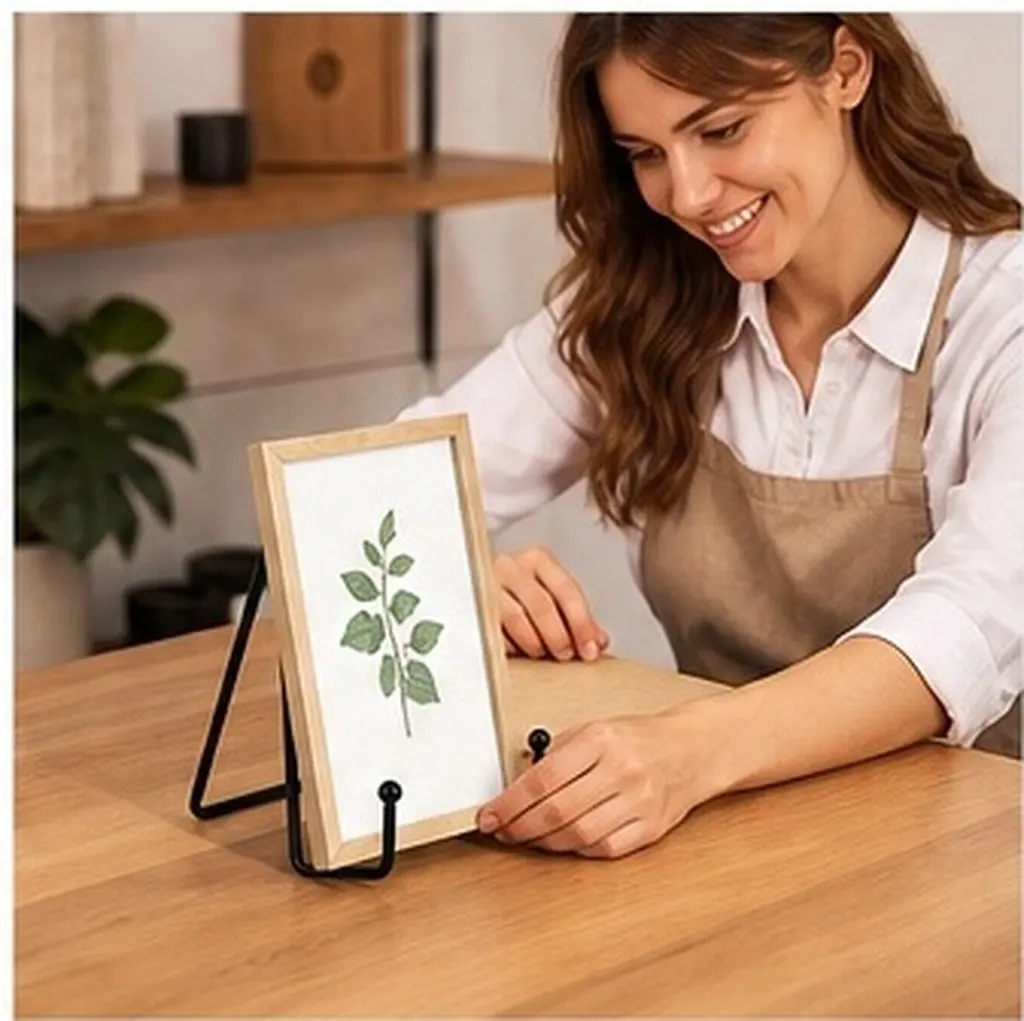 5Pcs Iron Plate Display Stands Strong Metal Picture Easel Holders Multipurpose Display for Home Office Trade Shows Decorative