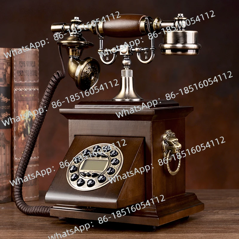 

Китайский ретро-телефон из цельного дерева, стационарный домашний американский светильник, роскошный фиксированный телефон, европейский антикварный беспроводной карты, машина