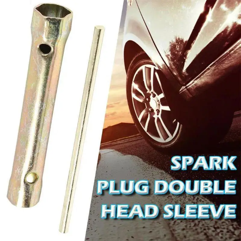 1/2pcs 18mm Double End Ignition Spark Plug Spanner Deep Reach Wrench Socket with Torque Bar Handle Motorcycle Part