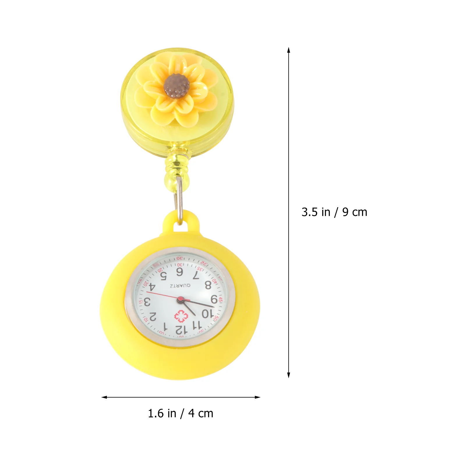 ساعة ممرضة بمينا دائري من السيليكون للنساء خفيفة الوزن مقاومة للماء ساعة جيب كلاسيكية للسيدات ساعة ديكور