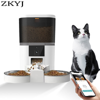 4L With HD Camera Automatic Pet Feeder Cat And Dog Food Automatic Dispenser Suitable For Two Pet Cat And Dog Feeding Remote Feed