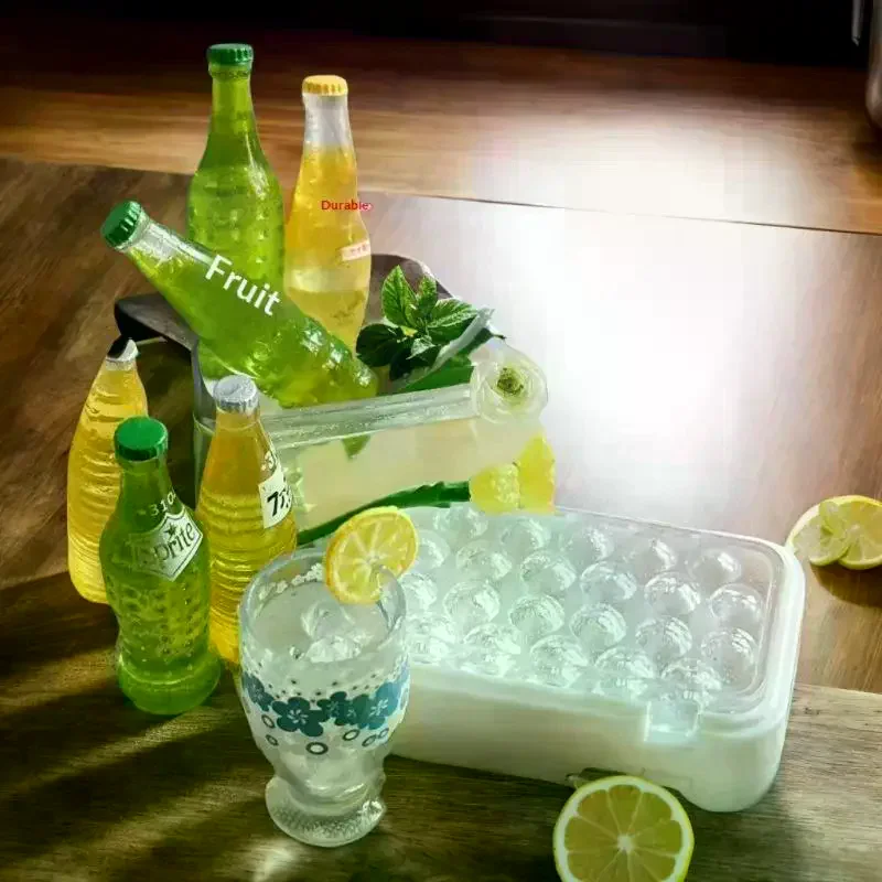 1 セット人形アクセサリー 1/6 ドールハウスミニチュア食品遊び装飾ミニ製氷ボックス氷収納ボックス氷シャベルモデル付き