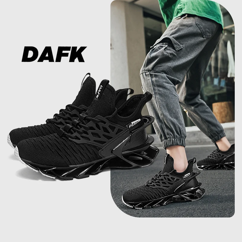 

Мужские кроссовки DAFK: дышащий сетчатый верх, стильный дизайн в духе робототехники, модные, для осеннего сезона, низкие, повседневные