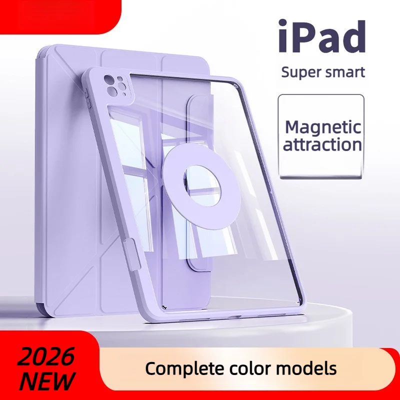

NEW Magnetic Case Detachable Tablet Cover For Mini 6/7 Air 4/5/6/7 Ipad 10/11 Ipad 7/8/9 Smart Folding Cover