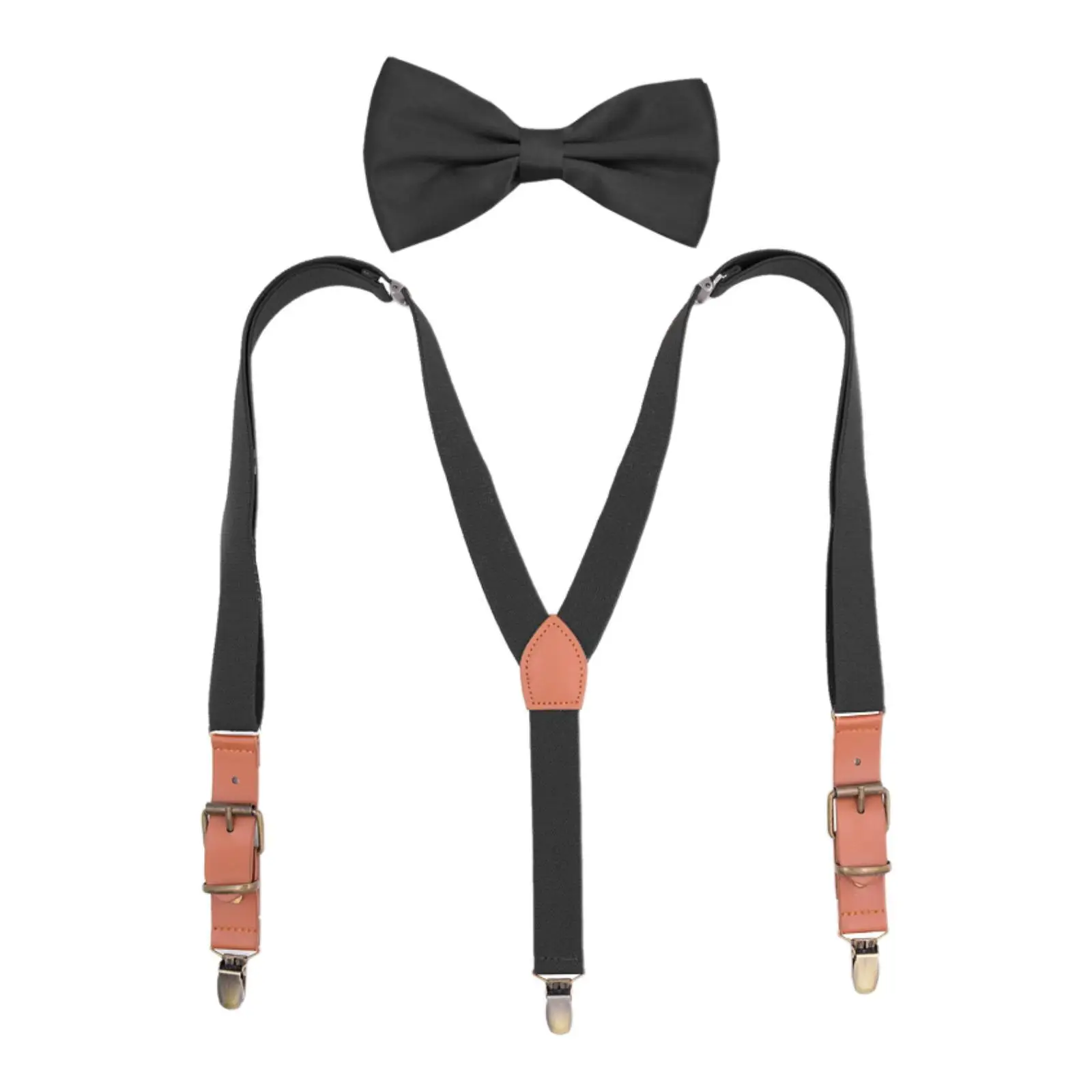 Kids Suspenders Supplies Fashion Trousers Braces Elastic Suspenders 3 Clips for Party Formal Events Wedding Performances Costume