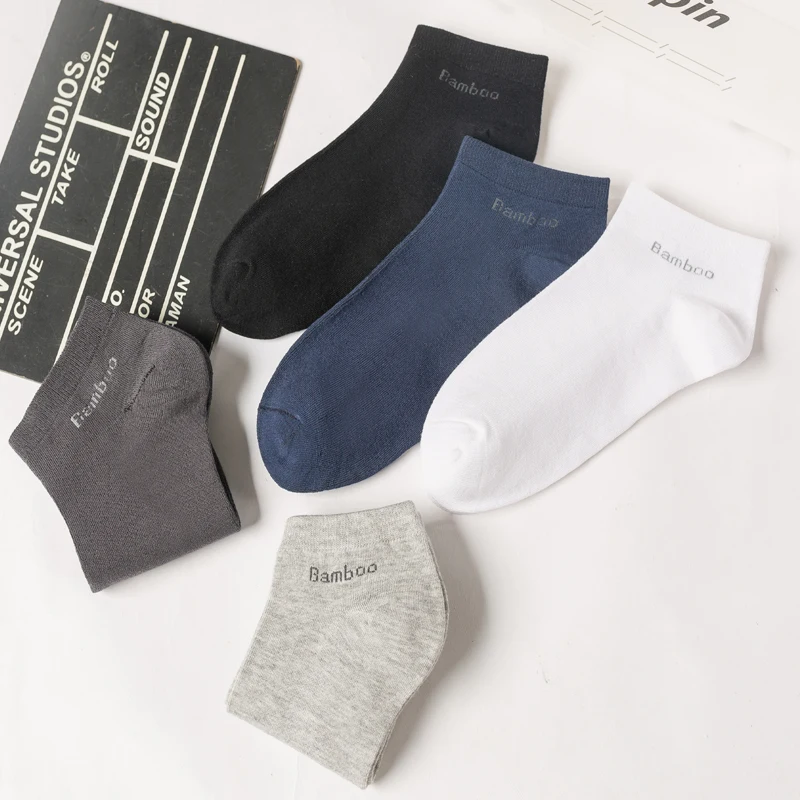 Neue 5 Paare/Los Herren-Socken aus Bambusfaser, Business-Socken, atmungsaktiv, für Männer, Meias, neue Herren-Socken, große Größe EU38-45, hohe Qualität – Detail 11