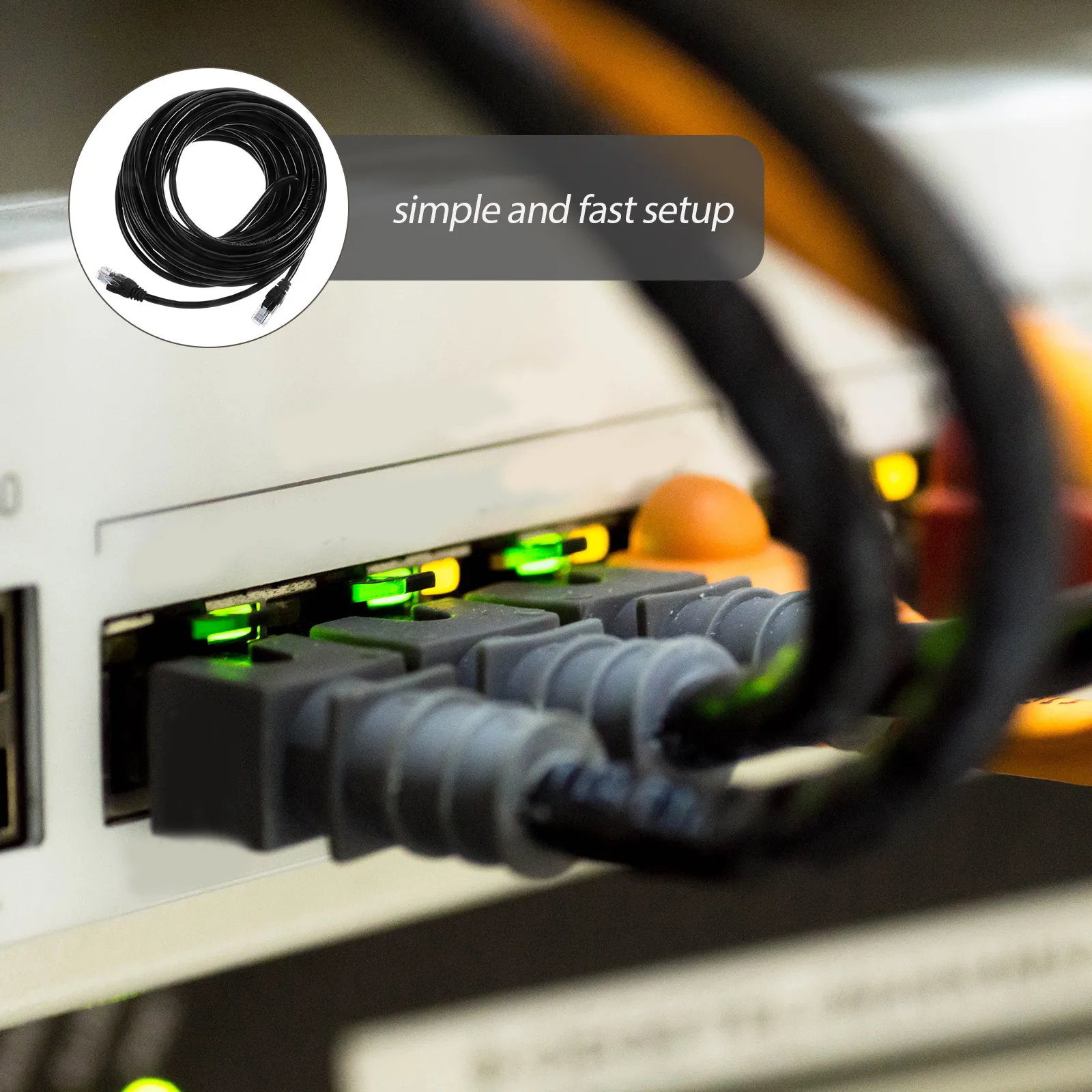 

High-speed CAT6A Network Cable 8- 10M Router Computer Parts Ethernet Cord Durability Fast Connection