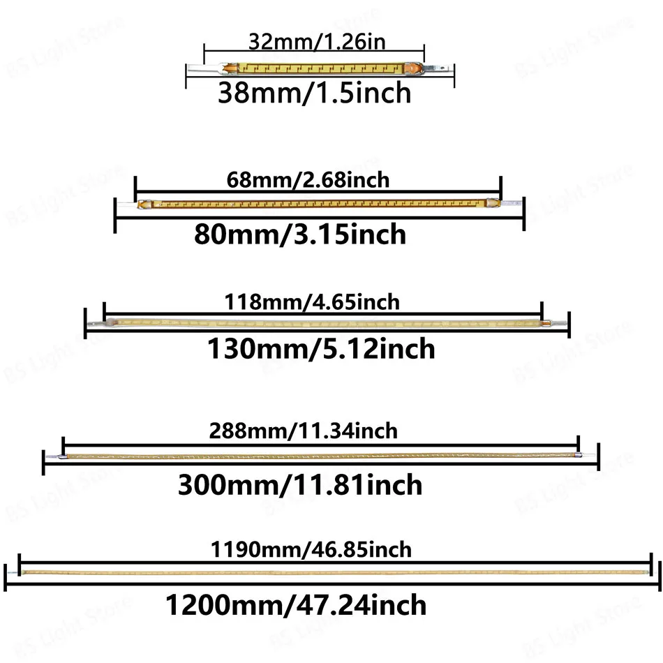 10Pcs 3V Weiße LED COB Flexible Filament 80mm 60mm 255mm 130mm Retro Edison birne Lampe Teile LED Diode Beleuchtung Streifen Dekoration – Detail 1