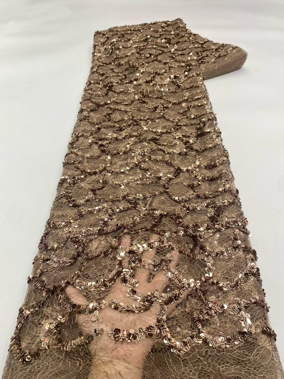 2026-elegant-nigerian-african-groom-mesh-lace-fabric-high-quality-french-tulle-sequins-lace-fabric-for-evening-dress-5-yards
