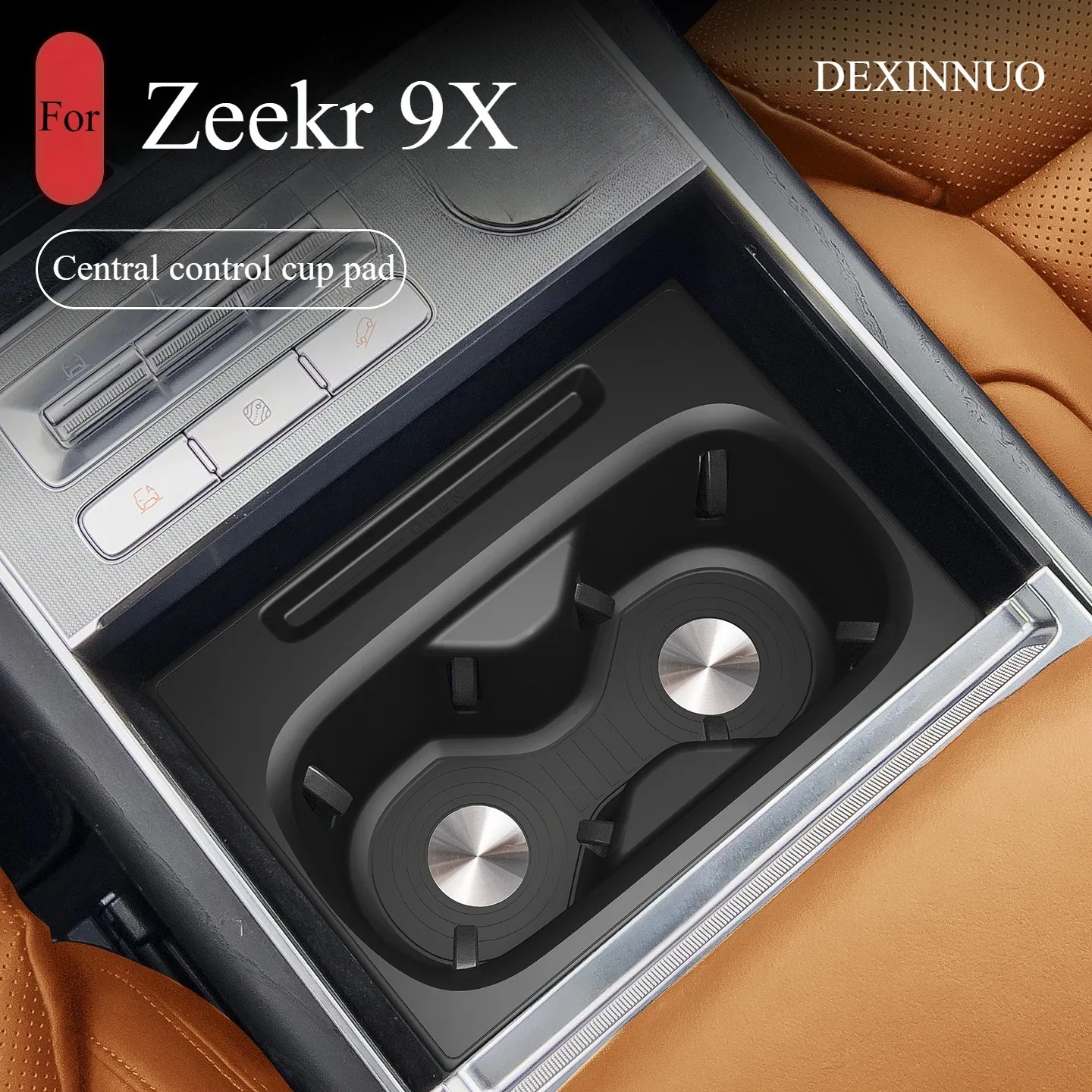 

For Zeekr 9x Central Control Water Cup Silicone Cover，Accessories for car center control water cup pads