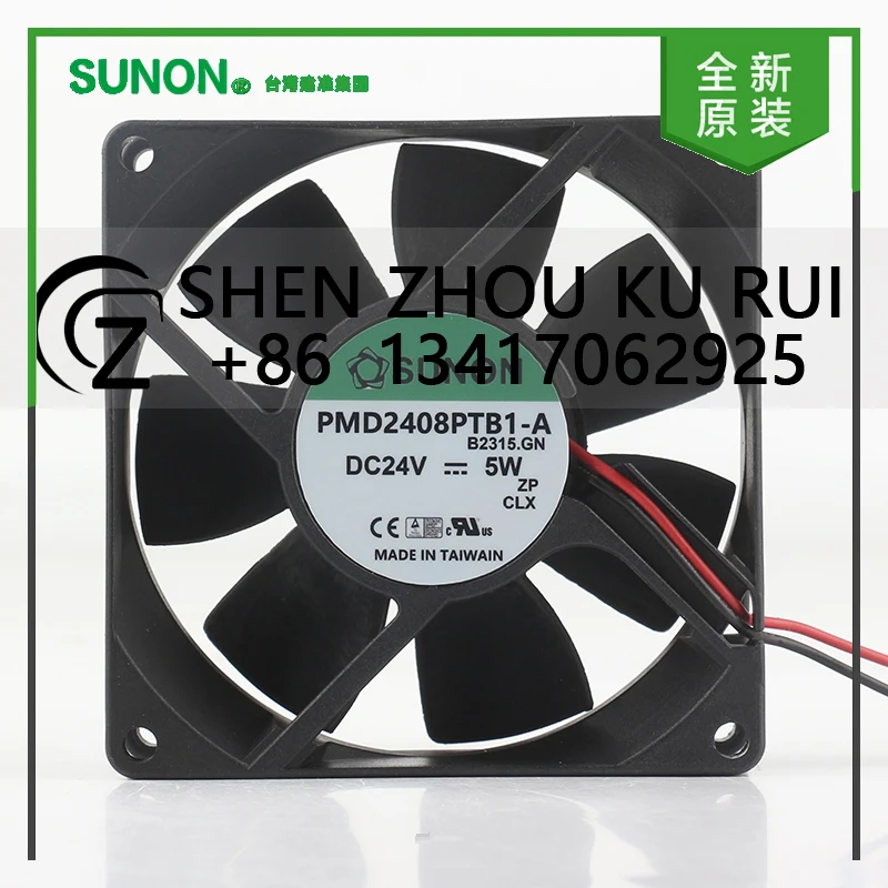 

Оригинальный Sunon 5 В 12 В 48 В постоянного тока 24 В 5 Вт AC EC 8025 80X80X25MM 8 см, большой объем воздуха, тихий инвертор, двухпроводной охлаждающий вентилятор PMD2408PTB1-A