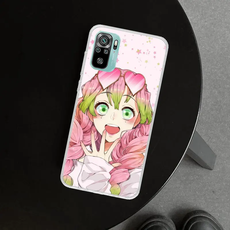 Mitsuri Kanroji Kimetsu keine Yaiba Handy hülle Abdeckung für Xiaomi Redmi Note 12 11 11s 11t 11e 10 10s 9 Pro plus 9s 9t 8 8t 7 drucken