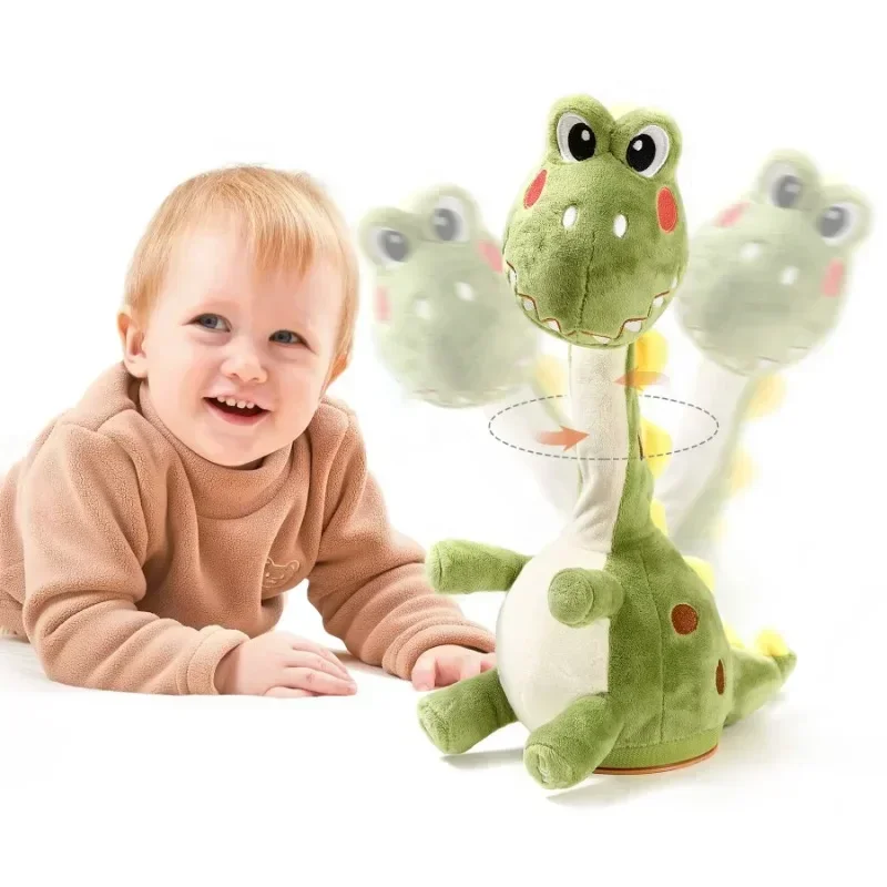 2023 New Dance Giraffe Twists Plush Interactive Baby Toys with Talking Recording Repeating Speaking Singing Dancing Dinosaurs