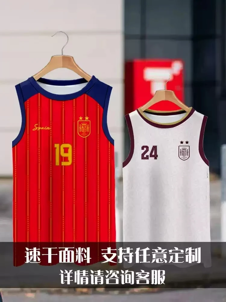 2026 Spanish Team Yamal Player Edition Football Shirt Quick Drying Tank T-shirt Fans Shortless Men's Women's Family Kids Vests