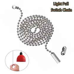 Ceiling Fan Light Bulb Pull Chain 1M  Switch Chain Cord Controller Stainless Steel Pendant Pull Chain Extension Hardware 1/2/3PC