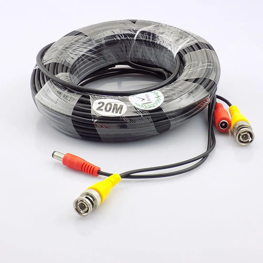 10M 20M CCTV Camera Cable DVR Recorder System Video Cable DC Power Security Surveillance BNC Cable C4
