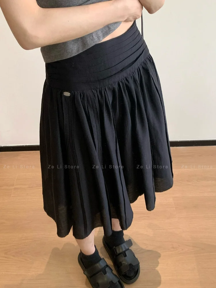 Short A-Line Skirt Women's Summer New Style Heavy Embroidery Acetate Half Body Skirt Fresh Sweet Girl Style Polyester Lycra