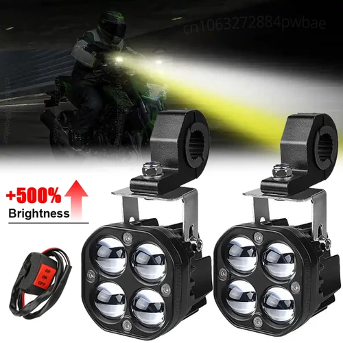 Foco LED auxiliar para motocicleta, lente Led, luz antiniebla, 80000lm, 200W, para Yamaha Suzuki, coches, camiones, SUV, accesorios, lámparas