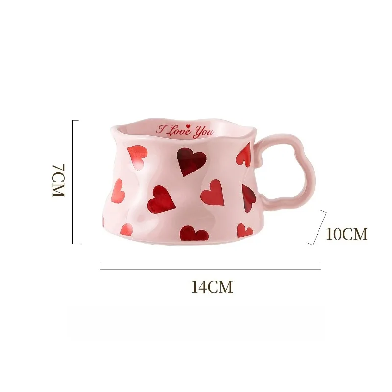 Wave Shaped Pleated Milk Cup Creative Home Latte Juice and Afternoon Tea Beverage Niche Coffee Cup