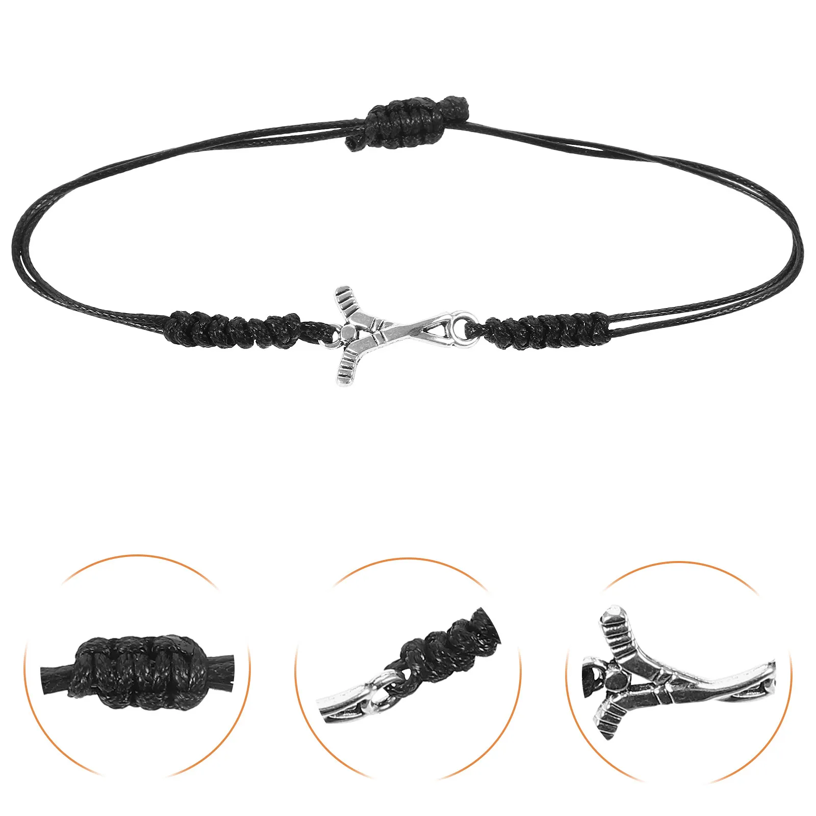 

Lightweight Sports Bracelet Hockey Themed Delicate Alloy Bracelet Portable Wear Resistant Decorative Wristband