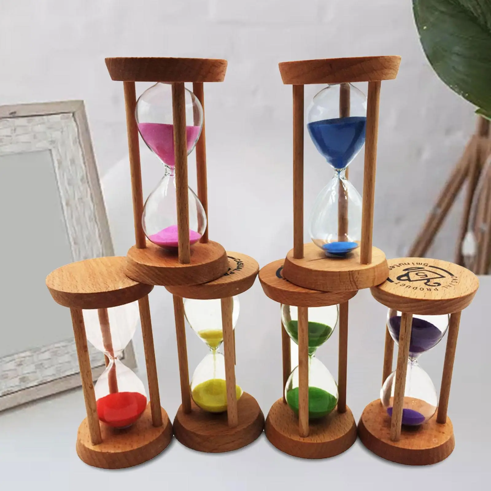 6x Colorful Sand Timer Toothbrush Timer watch Hourglass Timer Sand Clock Timer for Games Early Education Center Studying yoga