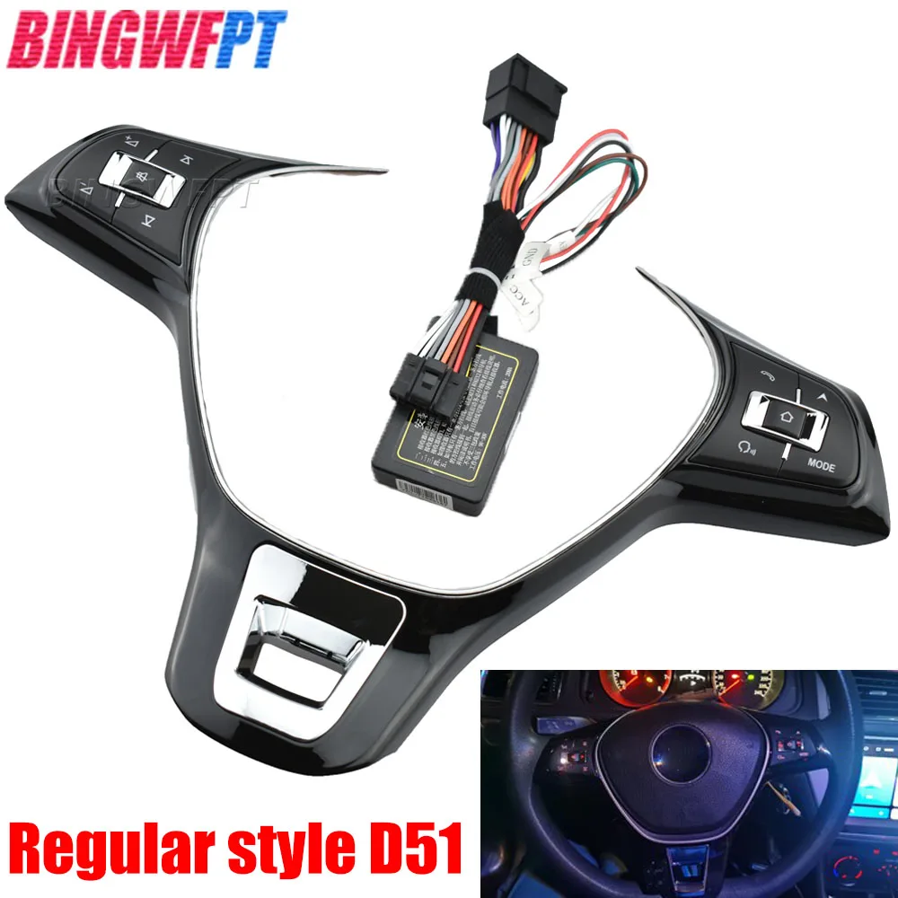 

For VW MK6 Golf 7 Jetta Polo Modified Multifunction Steering Wheel Control Button Switches Volume Button Audio Switch Button