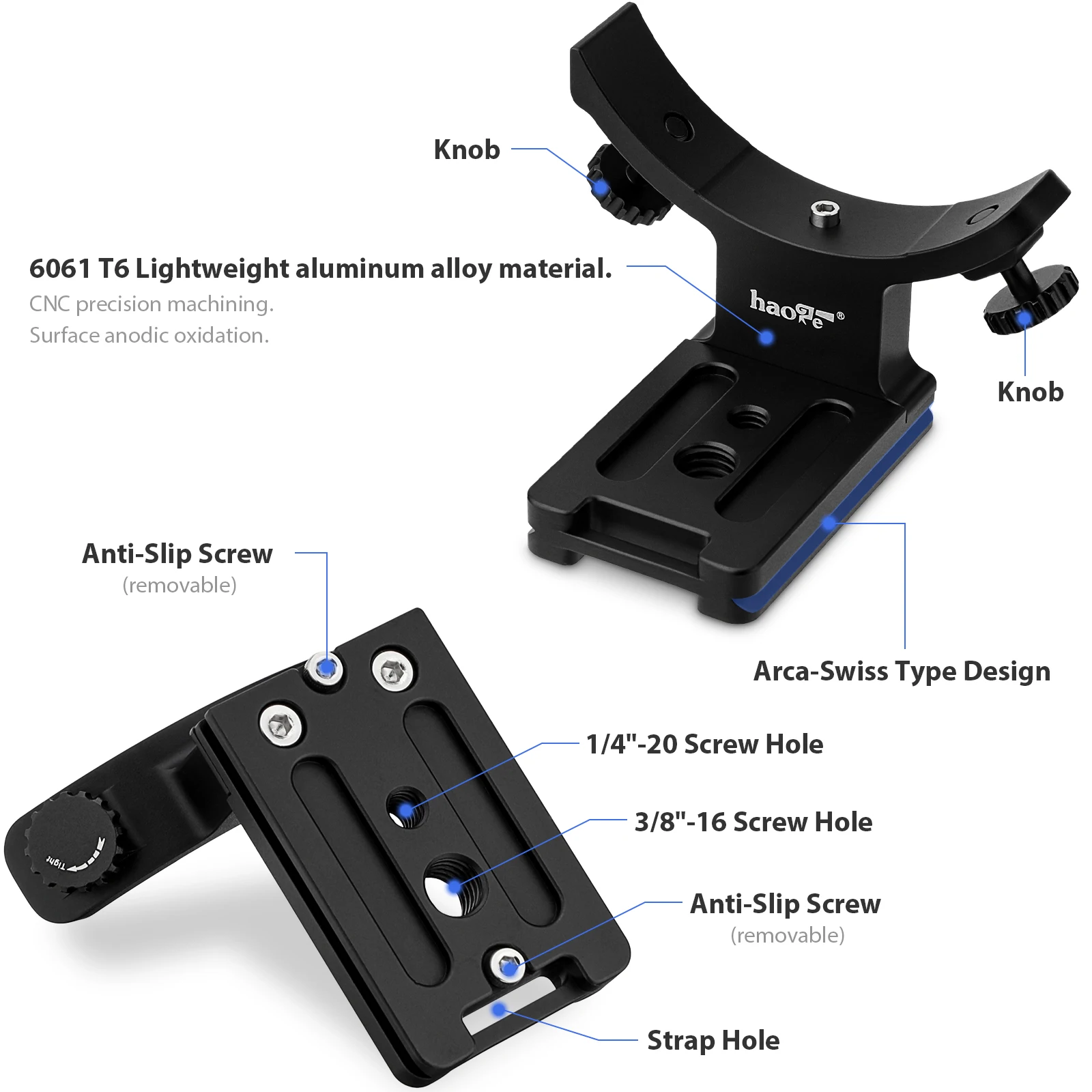 Haoge LMR-XF140 Tripod Mount Ring for Fujifilm XF 100-400mm F4.5-5.6 R LM OIS WR Lens