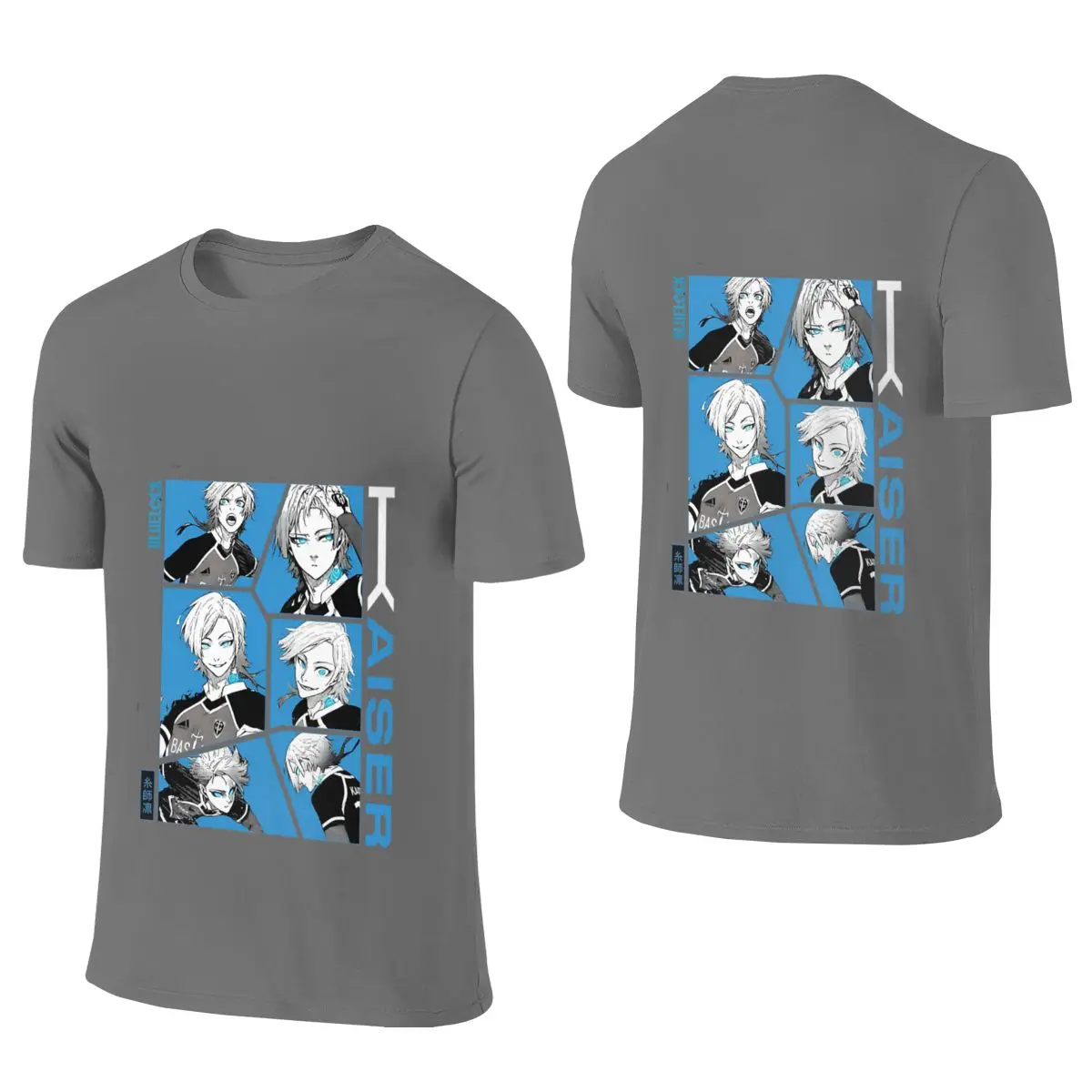 Michael Kaiser Art Retro Hong Kong Style Reversible T-shirtArtistic Style Clean Surface Cotton Tee
