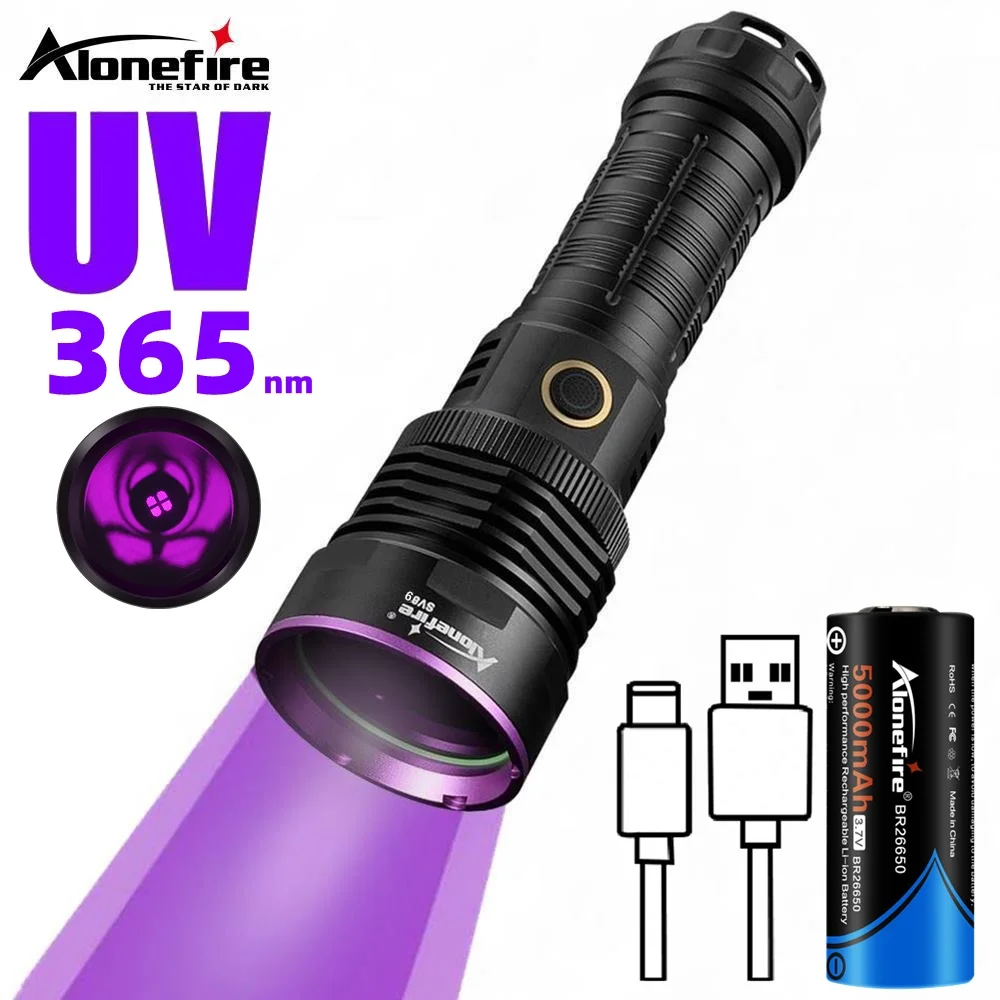 

365nm UV Flashlight Ultravioleta LED Ultra Violet Lights for Pet Urine Stain Detector Tools Cat moss fungus detection SV89