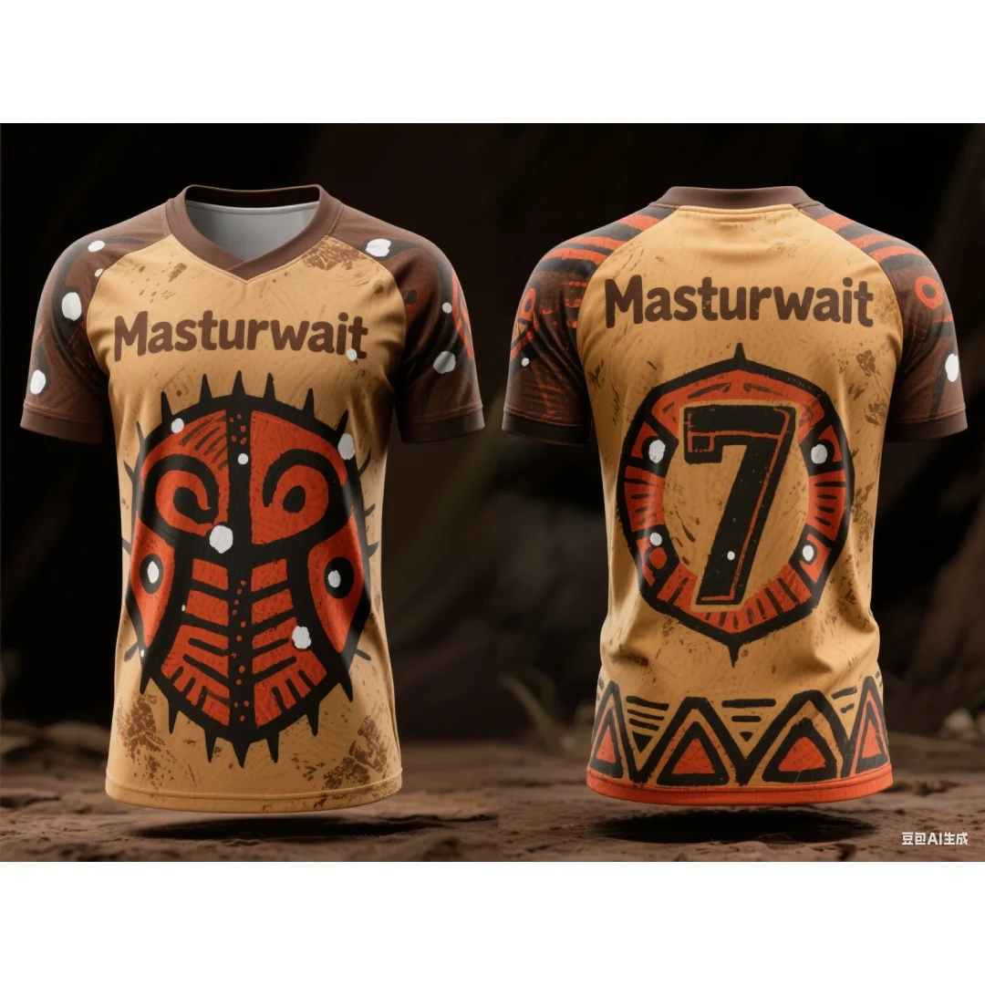 古代トーテム No. 7 サッカーユニフォーム 3D 印刷スポーツレジャー速乾性通気性快適な男性と女性の Y2K Tシャツ