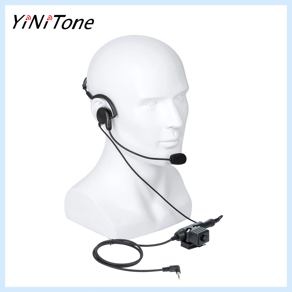 Ham Radio 7.1mm bone conduction Headset Microphone with 2.5mm U94 PTT for Motorola T5620 T6200 6200C