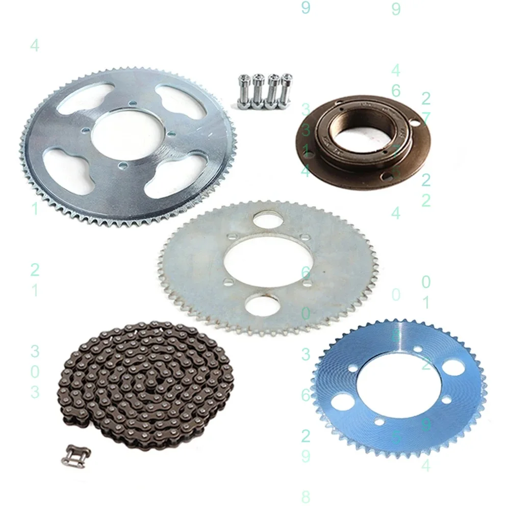 AliExpress NONE 25H 158L Chain 55T 65T 80T Rear Sprocket Gear Free Wheel Ratcheting Adapter for Electric Bicycle Go Kart Scooter Mini Bike