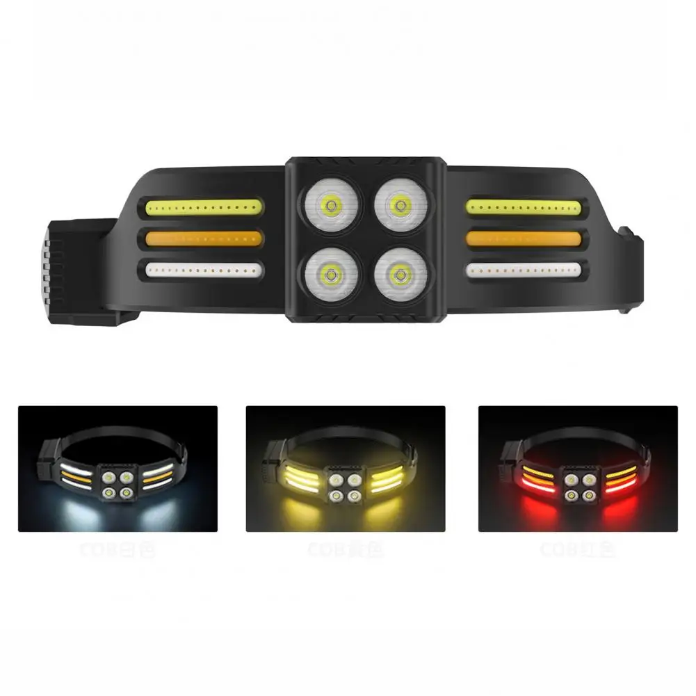 Outdoor Headlamp Hands-free Headlamp Rechargeable Outdoor Led Headlamp with Sensor Control Adjustable Headband for Night Fishing