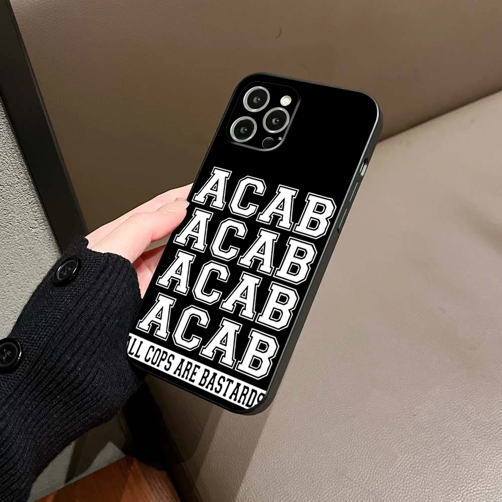 For IPhone 15 All Cops Are Bastards Acab Ultras Phone Case for IPhone 15 14 13 12 Pro XR XS 15 Plus Iphone Black Covers