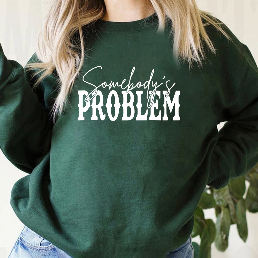 Somebody's Problem Sweatshirt Country Music Hoodie Western Cowboy/cowgirl Crewneck Sweatshirt Wallen Jumper Morgan Fans Tops